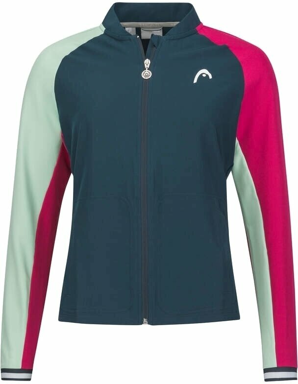 Tenisové tričko Head Breaker Jacket Women Pastel Green/Navy S Tenisové tričko