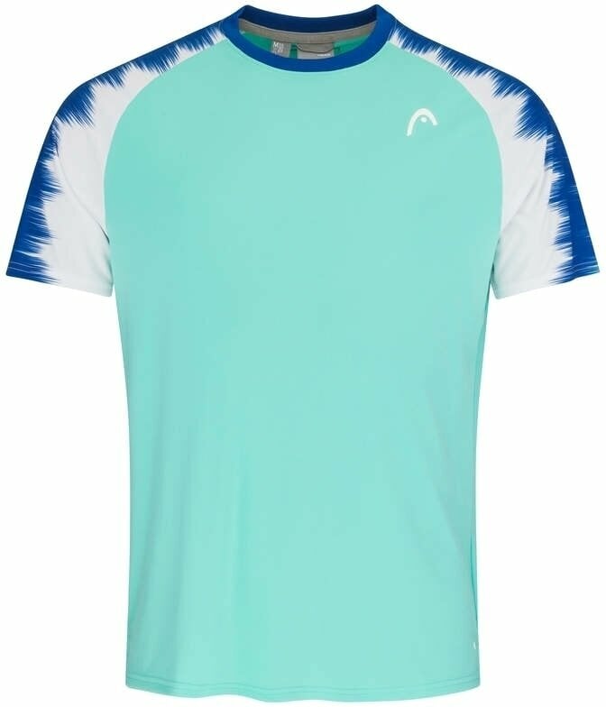 Teniszpóló Head Topspin T-Shirt Men Turquiose/Print Vision L Teniszpóló