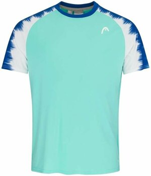 Teniszpóló Head Topspin T-Shirt Men Turquiose/Print Vision L Teniszpóló - 1
