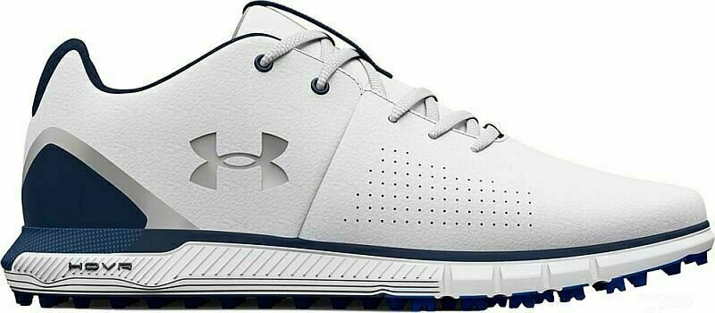 Calçado de golfe para homem Under Armour Men's UA HOVR Fade 2 Spikeless Golf Shoes White/Academy 43