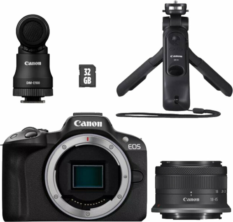 Spiegellose Kamera Canon EOS R50 + RF-S 18-45 - Creator Kit Black