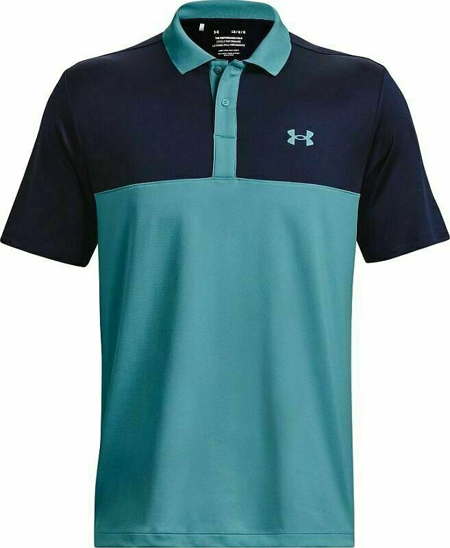 Under Armour Men's UA Performance 3.0 Colorblock Polo Glacier Blue/Midnight Navy S