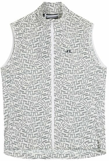 Mellény J.Lindeberg Ash Light Packable Golf Vest Print White Outline Bridge Swirl 2XL