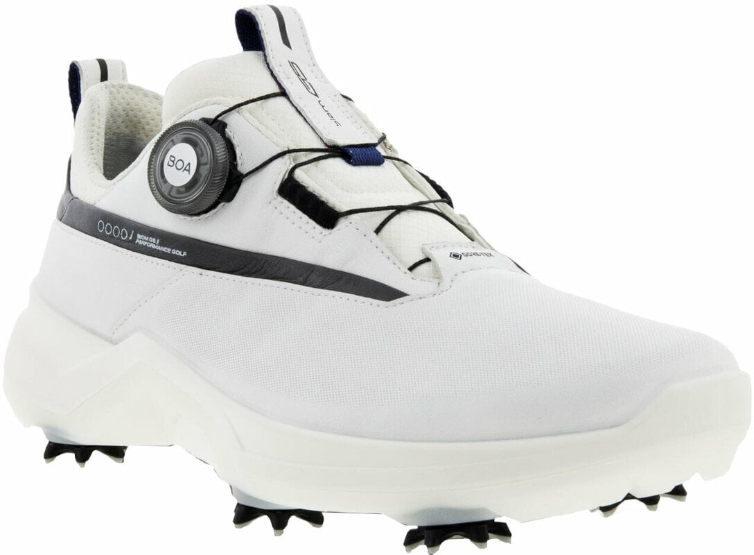 Heren golfschoenen Ecco Biom G5 BOA Mens Golf Shoes White/Black 40
