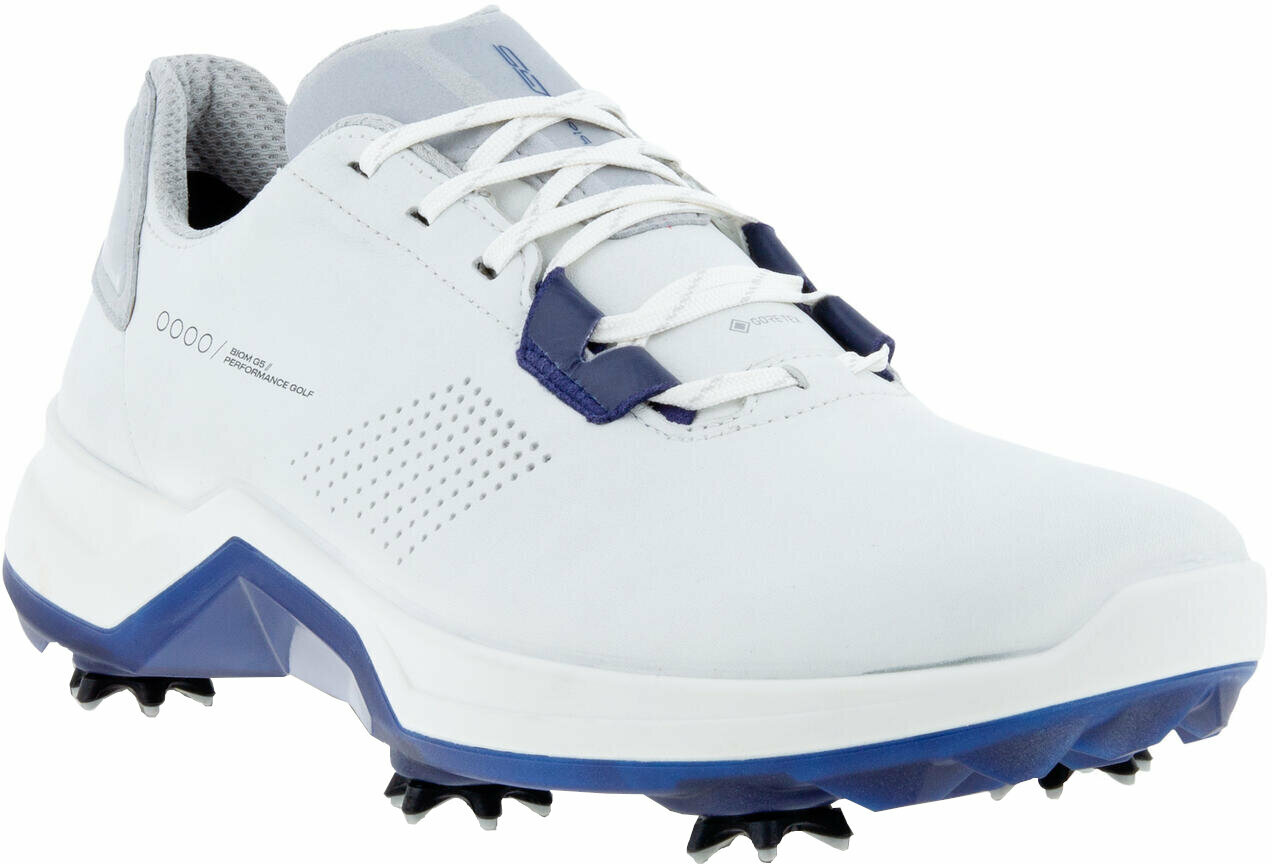 Calzado de golf para hombres Ecco Biom G5 Mens Golf Shoes White/Blue Dephts 40