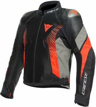 Textiele jas Dainese Super Rider 2 Absoluteshell™ Jacket Black/Dark Full Gray/Fluo Red 48 Textiele jas - 1