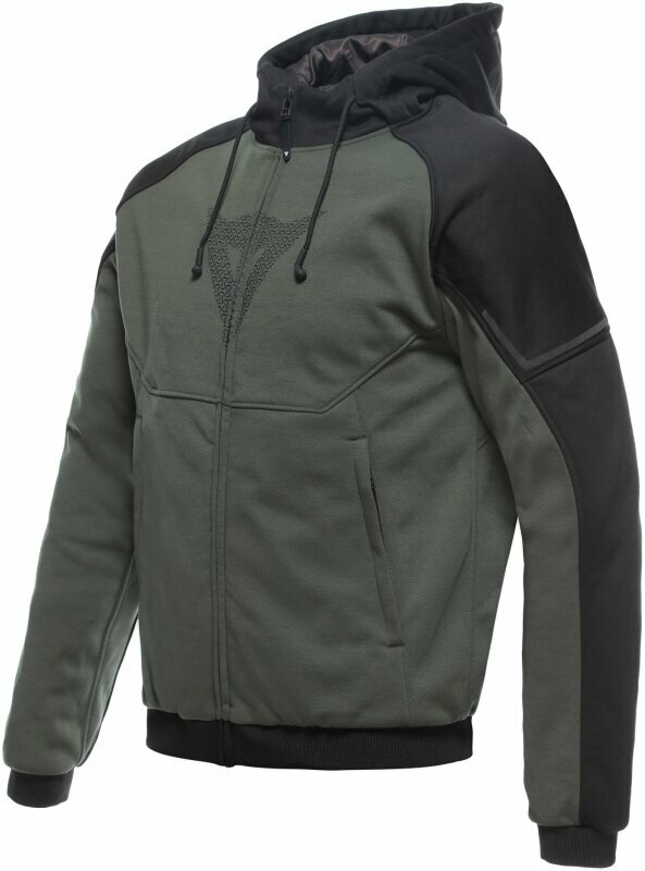 Sweatshirt Dainese Daemon-X Safety Hoodie Full Zip Green/Black 44 Sweatshirt