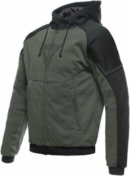 Sweatshirt Dainese Daemon-X Safety Hoodie Full Zip Green/Black 44 Sweatshirt - 1