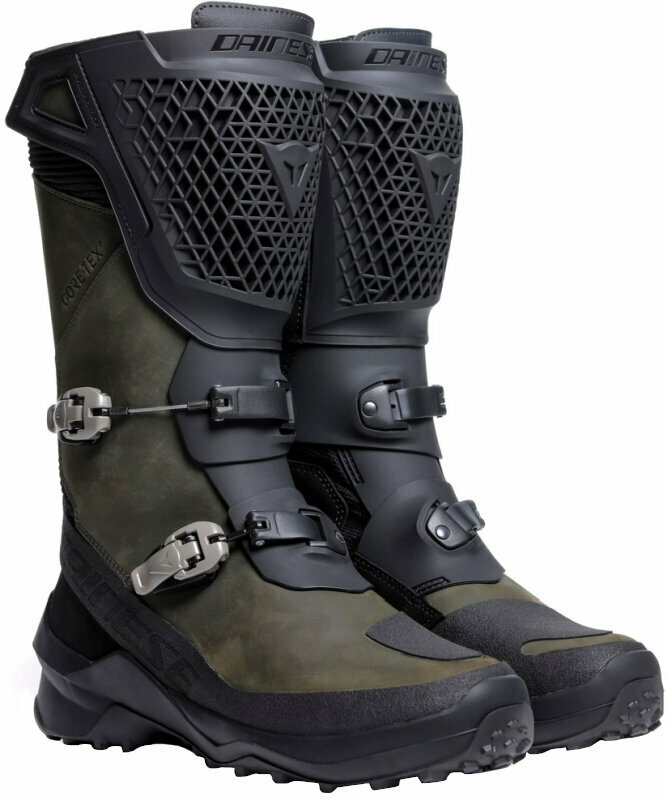 Motorcykel støvler Dainese Seeker Gore-Tex® Boots Black/Army Green 45 Motorcykel støvler