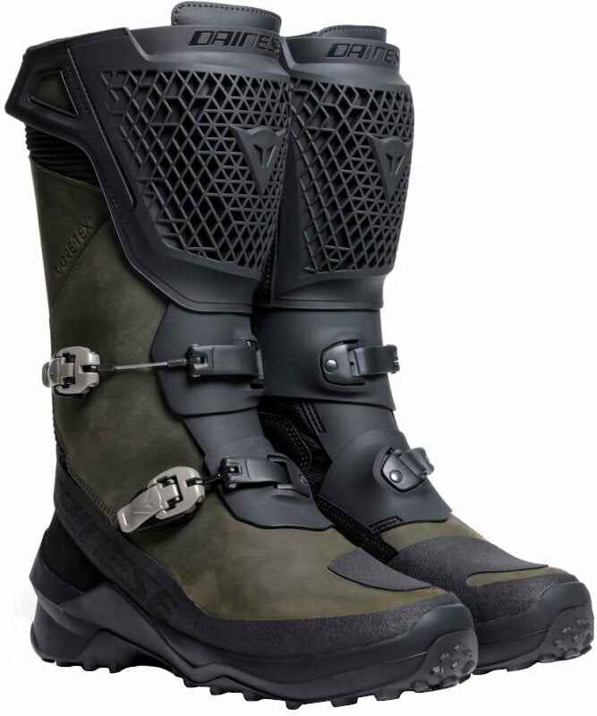 Motorradstiefel Dainese Seeker Gore-Tex® Boots Black/Army Green 46 Motorradstiefel