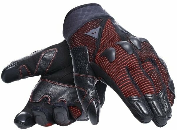 Motorcycle Gloves Dainese Unruly Ergo-Tek Gloves Black/Fluo Red XL Motorcycle Gloves