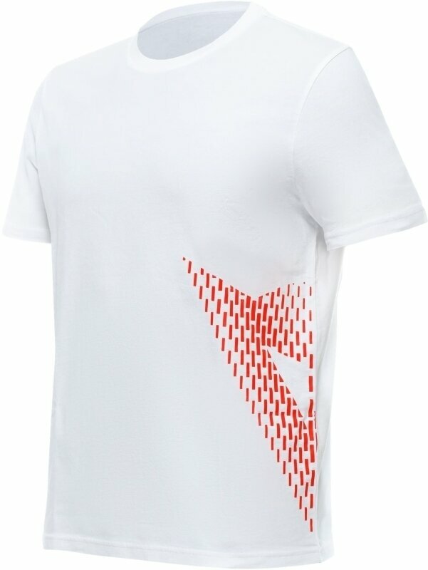 Μπλούζες Μηχανής Leisure Dainese T-Shirt Big Logo White/Fluo Red L Μπλούζες Μηχανής Leisure