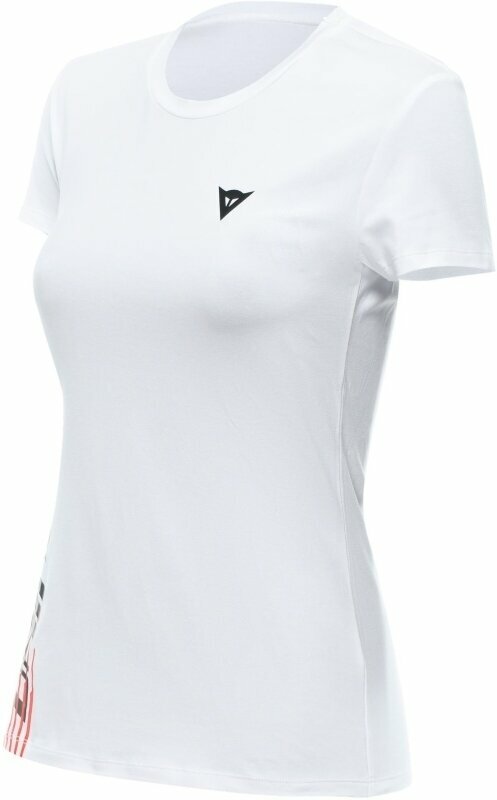Horgászpóló Dainese T-Shirt Logo Lady White/Black M Horgászpóló