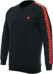 Sweatshirt Dainese Sweater Stripes Black/Fluo Red