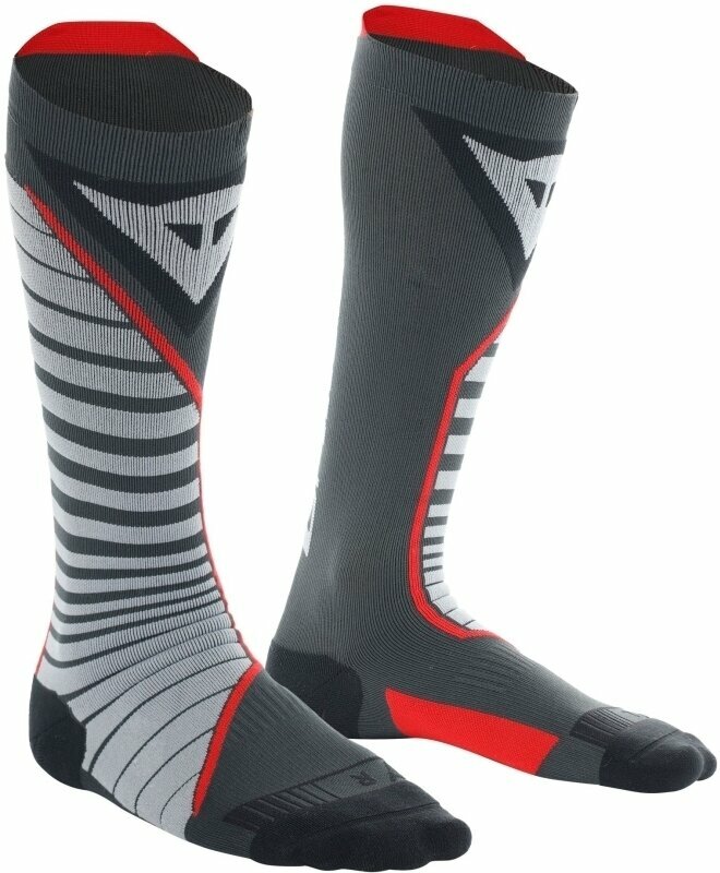 Levně Dainese Ponožky Thermo Long Socks Black/Red 45-47