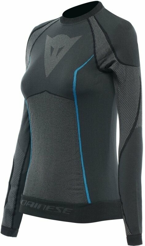 Motorcycle Functional Shirt Dainese Dry LS Lady Black/Blue XS/S Motorcycle Functional Shirt