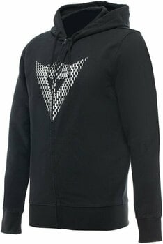 Sweatshirt Dainese Hoodie Logo Black/White M Sweatshirt - 1