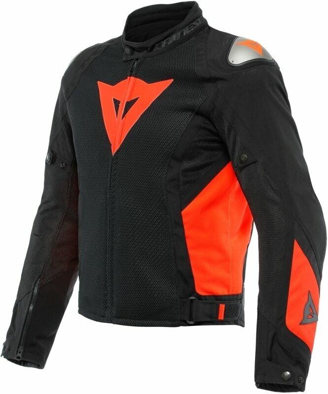 Giacca in tessuto Dainese Energyca Air Tex Jacket Black/Fluo Red 44 Giacca in tessuto