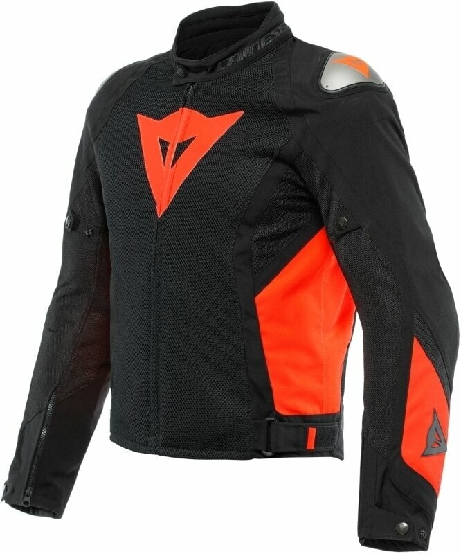 Giacca in tessuto Dainese Energyca Air Tex Jacket Black/Fluo Red 56 Giacca in tessuto