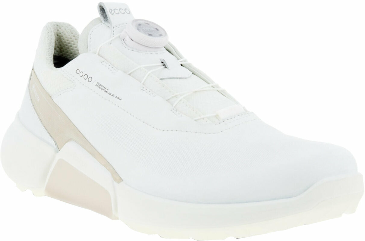 Golfsko til mænd Ecco Biom H4 BOA Mens Golf Shoes White/Gravel 41