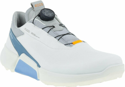 Męskie buty golfowe Ecco Biom H4 BOA Mens Golf Shoes White/Retro Blue 48 - 1