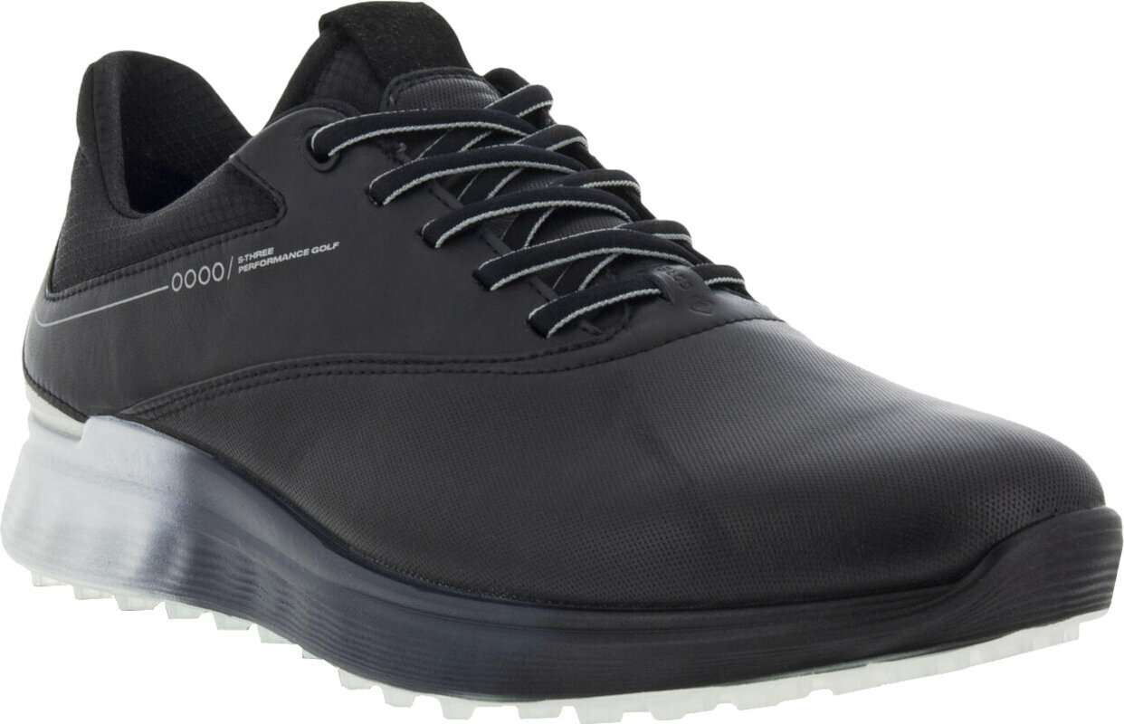 Golfsko til mænd Ecco S-Three Black/Concrete/Black 43 Golfsko til mænd