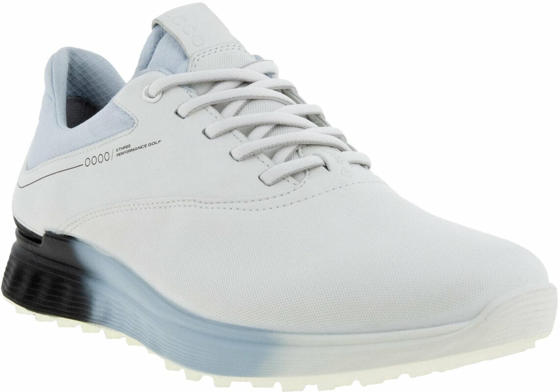 Heren golfschoenen Ecco S-Three Mens Golf Shoes White/Black 40