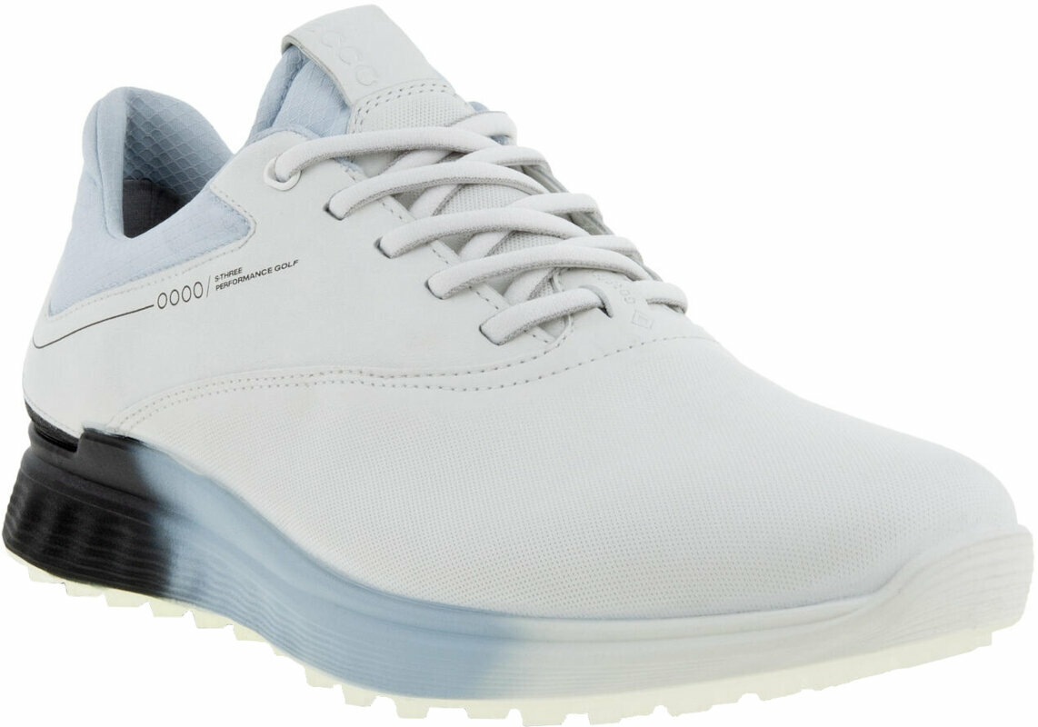 Heren golfschoenen Ecco S-Three Mens Golf Shoes White/Black 41