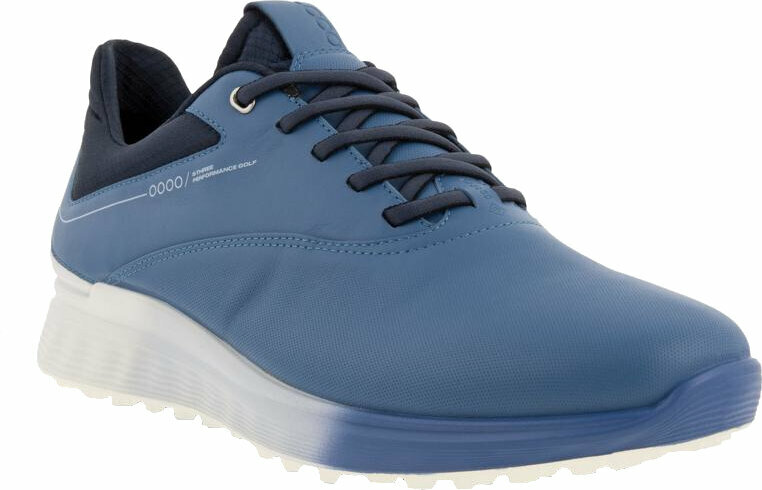Calçado de golfe para homem Ecco S-Three Retro Mens Golf Shoes Blue/White/Marine 43
