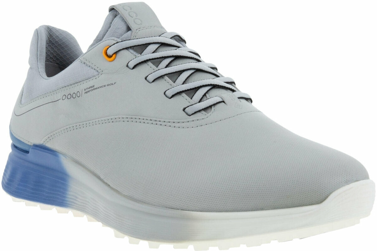 Мъжки голф обувки Ecco S-Three Mens Golf Shoes Concrete/Retro Blue/Concrete 43
