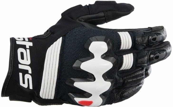 Rukavice Alpinestars Halo Leather Gloves Black/White L Rukavice