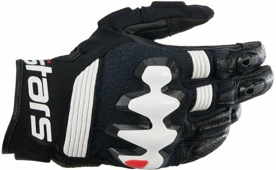 Motoristične rokavice Alpinestars Halo Leather Gloves Black/White M Motoristične rokavice - 1