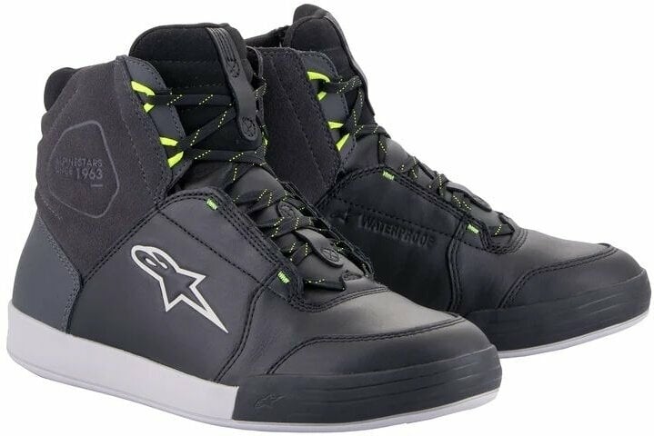 Motorcycle Boots Alpinestars Chrome Drystar Shoes Black/Dark Gray/Yellow Fluo 43 Motorcycle Boots