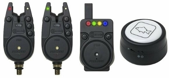 Detetor de toque para pesca Prologic C-Series Pro Alarm Set 2+1+1 Verde-Vermelho - 1