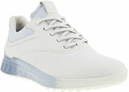 Damen Golfschuhe Ecco S-Three Womens Golf Shoes White/Dusty Blue/Air 39 - 1