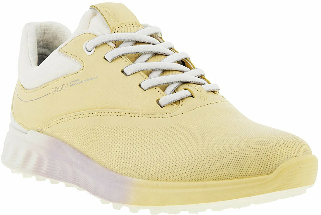 Calçado de golfe para mulher Ecco S-Three Womens Golf Shoes Straw/White/Bright White 37