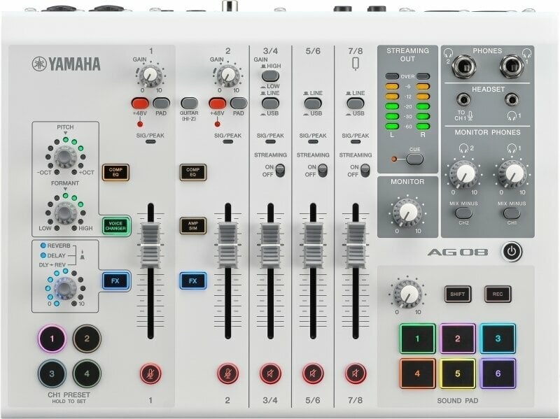 Tables de mixage podcast Yamaha AG08 White