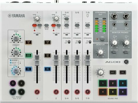 Tables de mixage podcast Yamaha AG08 White - 1