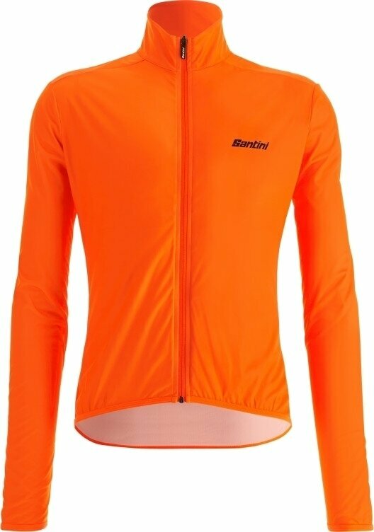Cycling Jacket, Vest Santini Nebula Wind Jacket Arancio Fluo L Jacket