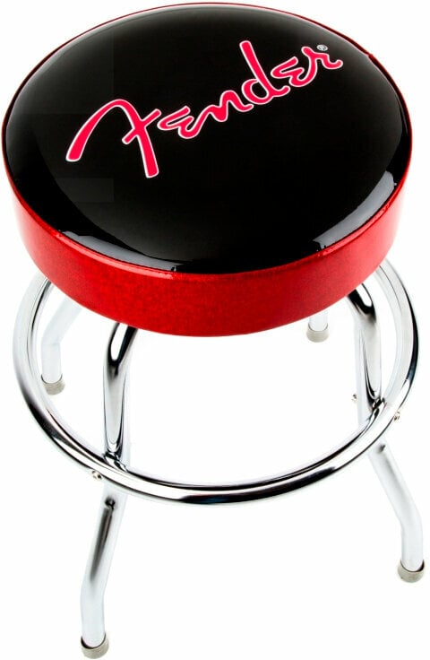 Bar Stool Fender Red Sparkle Logo 24" Bar Stool