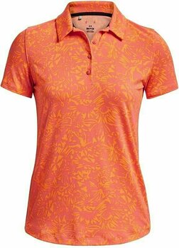 Polo-Shirt Under Armour Women's UA Zinger Printed Pink Shock/Orange Blast/Metallic Silver L Polo-Shirt - 1