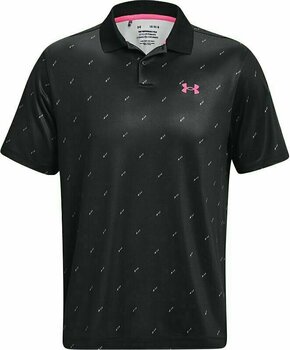 Chemise polo Under Armour Men's UA Performance 3.0 Deuces Polo Black/Still Water/Rebel Pink L