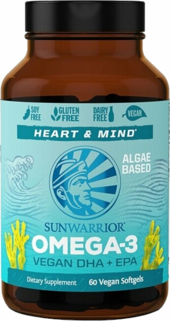 Kwasy tłuszczowe omega-3 Sunwarrior Omega 3 Vegan DHA+EPA Bez smaku 60 Capsules Kwasy tłuszczowe omega-3