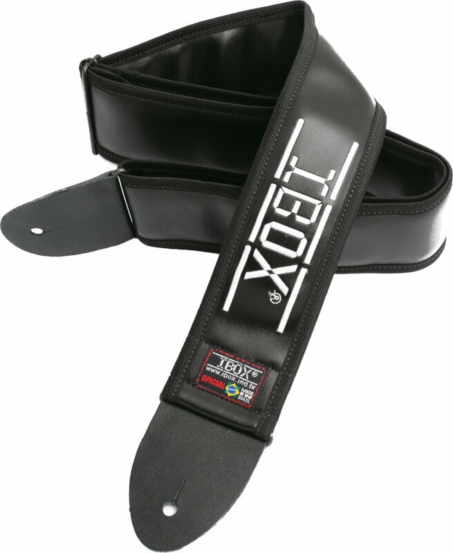 Leather guitar strap iBox CL72-i Leather guitar strap Black