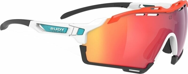 Óculos de ciclismo Rudy Project Cutline White Matte/Multilaser Red Óculos de ciclismo