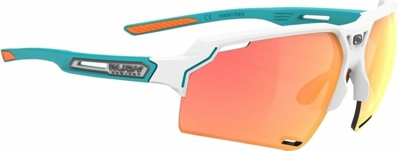 Cycling Glasses Rudy Project Deltabeat White Emerald Matte/Multilaser Orange Cycling Glasses