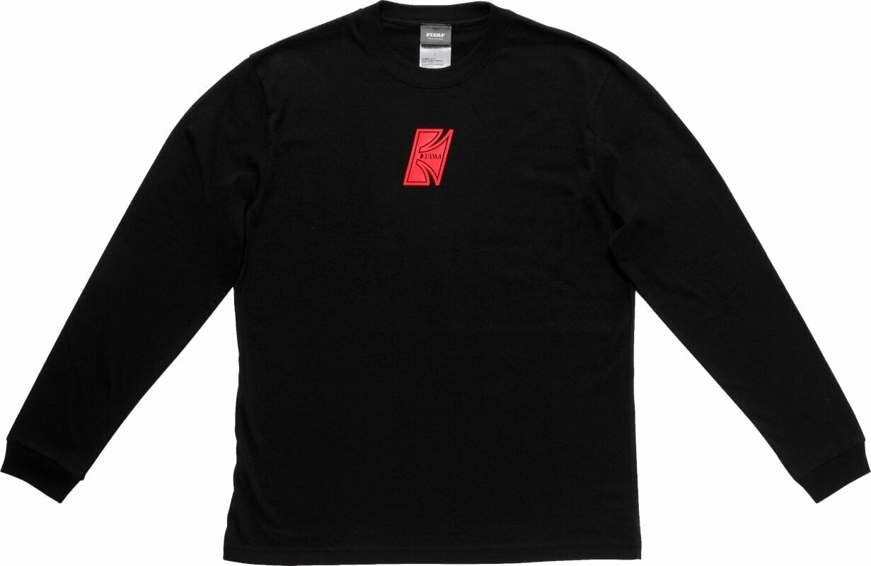 T-Shirt Tama T-Shirt T-Shirt Long Sleeved Black with Red "T" Logo Black L