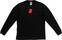 Tričko Tama Tričko T-Shirt Long Sleeved Black with Red "T" Logo Black XL