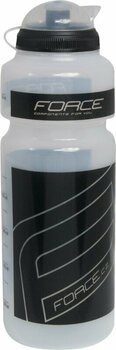 Cyklistická fľaša Force Water Bottle "F" Transparent/Black 750 ml Cyklistická fľaša - 1