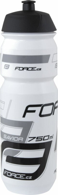 Cyklistická fľaša Force Savior Bottle White/Grey/Black 750 ml Cyklistická fľaša